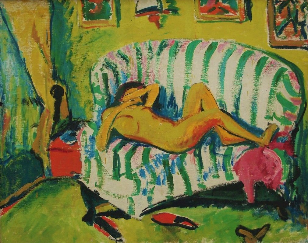 Erich Heckel | Liegendes Mädchen | 1909 | © Pinakothek der Moderne München